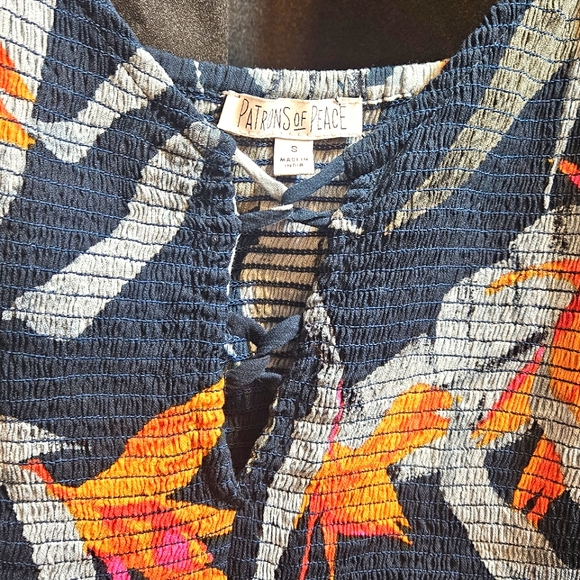 PATRONS OF PEACE Adjustable straps Elastic sexy Floral cami top - Picture 2 of 7